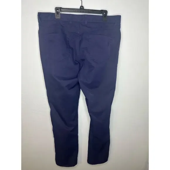 Peter Millar Crown Crafted Performance 5 Pocket Pants Navy Men's 38 x 32 Golf - Picture 3 of 5